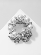 Зажим для платка «Жемчужный бант», цвет белый в серебре - Фото 10