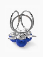 Кольцо для платка «Черничка», цвет синий в серебре - Фото 3