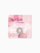 Зажим для платка «Жемчужинка», белый в серебре - Фото 6