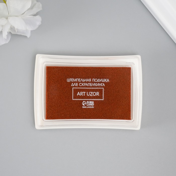 Штемпельная подушка "Шоколадная" 7,7х5,2х1,8 см - Фото 1