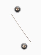 Булавка «Две жемчужины», 6 см, серая в золоте - Фото 2