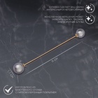 Булавка «Две жемчужины», 6 см, серая в золоте - Фото 6