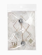 Булавка «Две жемчужины», 6 см, серая в золоте - Фото 7