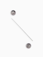 Булавка «Две жемчужины», 6.5 см, бусина №12, серая в серебре - Фото 2