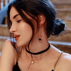 Чокер «Бусинка» кружево, цвет бело-чёрно-золотой, L=30 см - фото 58067861