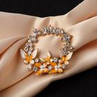 Зажим для платка «Бабочки», цвет бело-персиковый в золоте - Фото 3