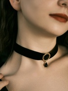 Чокер «Александрия» ажур, овал, цвет чёрный в золоте, 30 см - Фото 1