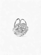 Кольцо для платка «Цветы Ажур», белое в серебре - Фото 2