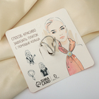 Кольцо для платка «Цветы Ажур», белое в серебре - Фото 6