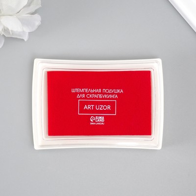 Штемпельная подушка «Красная» 7.7×5.2×1.8 см