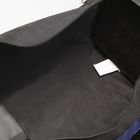 Сумка дорожная на молнии, 3 наружных кармана, длинный ремень, цвет чёрный/синий - Фото 5