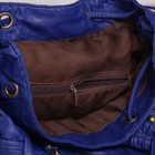 Рюкзак молодёжный на шнурке "Леонора", 1 отдел, 1 наружный и 2 боковых кармана, синий - Фото 3