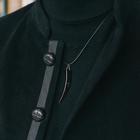 Кулон унисекс «Клык», цвет чернёное серебро на чёрном шнурке, 42 см - фото 8281816