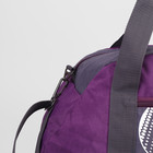 Сумка спортивная, отдел на молнии, наружный карман, цвет фиолетовый/серый - Фото 3