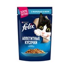 Влажный корм FELIX AGAIL для кошек, форель в желе, пауч, 85 г - Фото 1