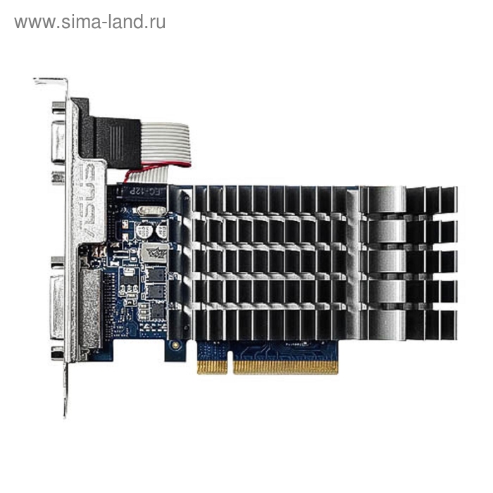 Видеокарта Asus GeForce GT 710 (710-2-SL-BRK) 2G, 64bit, DDR3, 954/1800, Ret - Фото 1