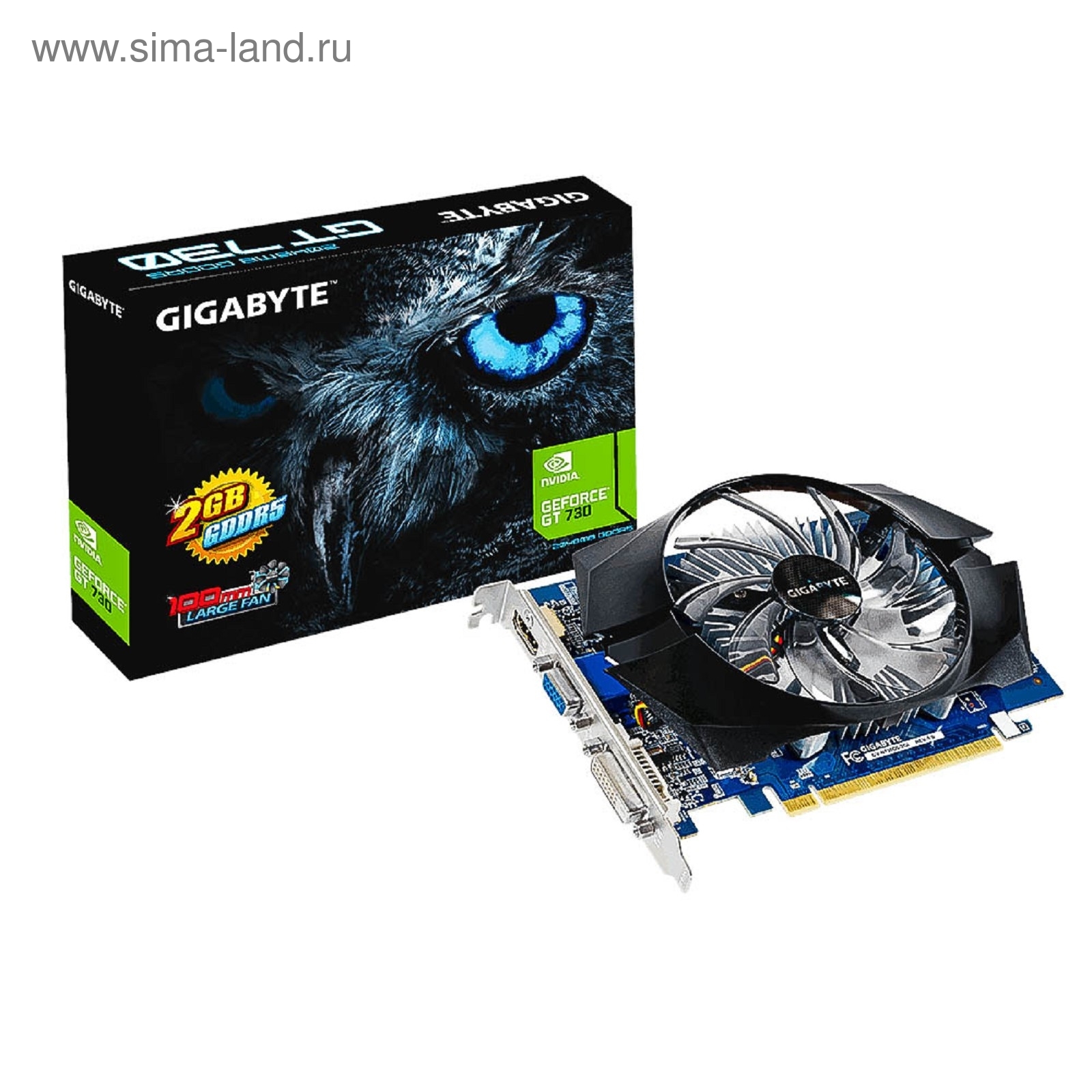 Видеокарта Gigabyte GeForce GT 730 (GV-N730D5-2GI) 2G,64bit,GDDR5,902/5000  (1484427) - Купить по цене от 6 393.00 руб. | Интернет магазин SIMA-LAND.RU