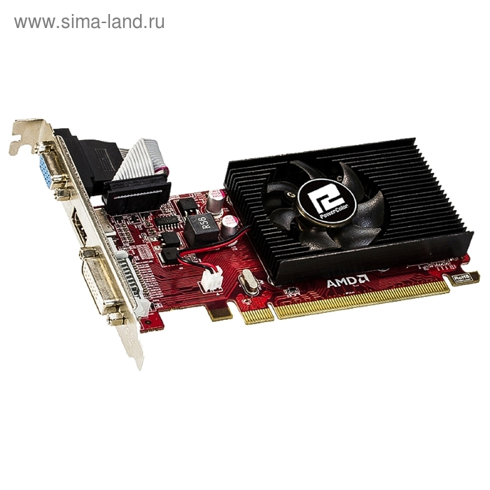 Видеокарта PowerColor AXR5 230 1GBK3-LHE, Radeon R5 230, 1024Mb - Фото 1