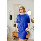 Платье женское Vera Nicco, размер 56 (4XL), рост 168 см, цвет синий (арт. 1673 С+) - Фото 2