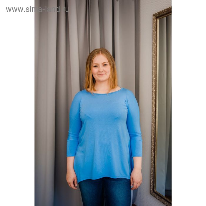 Туника женская Vera Nicco, размер 56 (4XL), рост 168 см, цвет голубой (арт. 1605 С+) - Фото 1