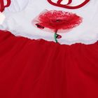 Платье для девочки "Мак", рост 110 см (56), цвет белый/красный (арт. ДПК406804) - Фото 4