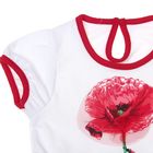 Платье для девочки "Мак", рост 98 см (52), цвет белый/красный (арт. ДПК406804) - Фото 2