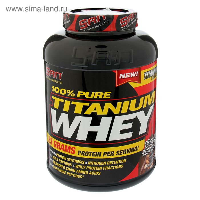 Протеин SAN 100% Pure Titanium Whey шоколадная крошка 2240г - Фото 1