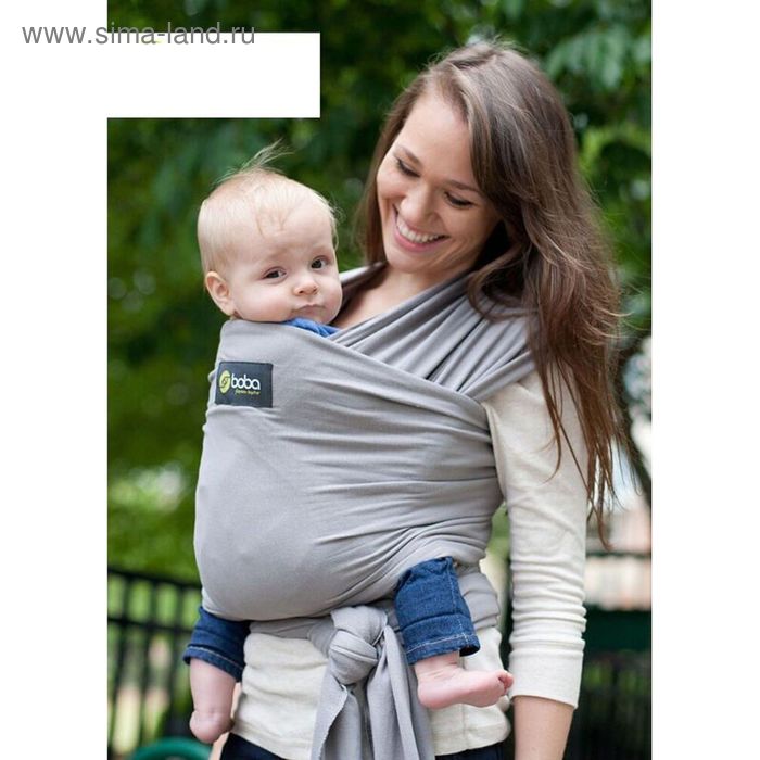 Трикотажный слинг-шарф Boba Wrap расцветка Gray - Фото 1