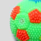 Мячик светящийся для собак "Футбол", TPR, 6,5 см, микс цветов - фото 8281873