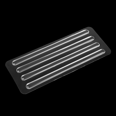 Полоски под ремешки, на клеевой основе, набор - 4 шт., силиконовые, 9.5×0.7 см., прозрачные