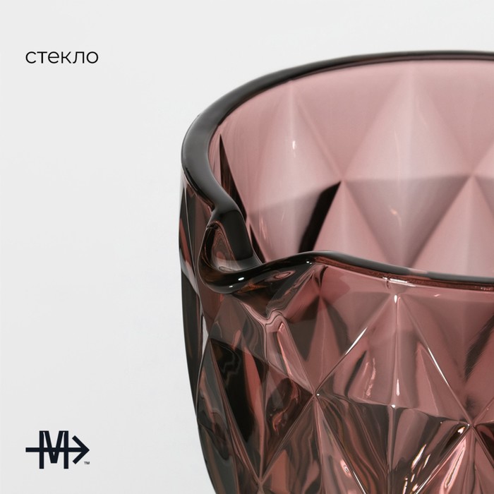 Кувшин стеклянный Magistro «Круиз», 1,1 л, цвет розовый - фото 1875835430