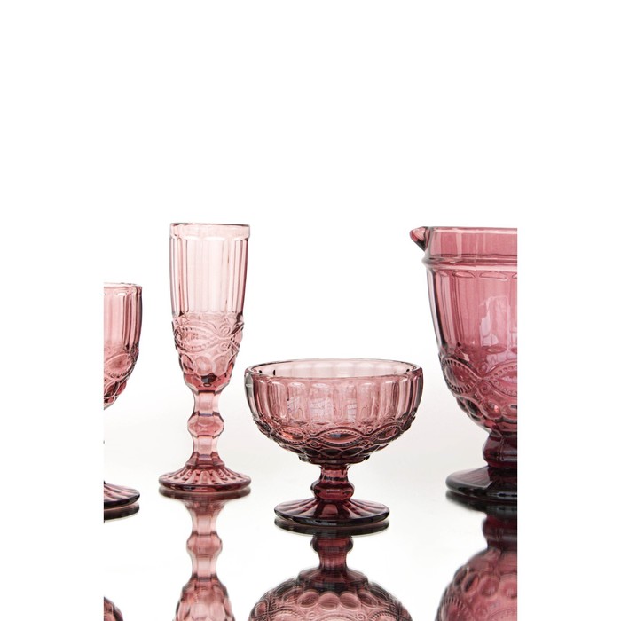 Креманка стеклянная Magistro «Ла-Манш», 350 мл, 12×10,5 см, цвет розовый - фото 1905367677