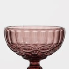 Креманка стеклянная Magistro «Ла-Манш», 350 мл, 12×10,5 см, цвет розовый - Фото 3