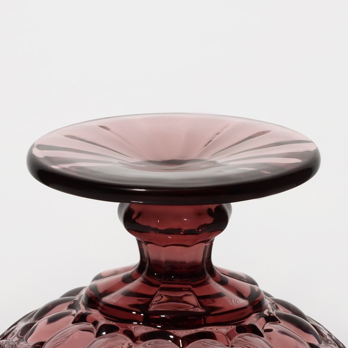 Креманка стеклянная Magistro «Ла-Манш», 350 мл, 12×10,5 см, цвет розовый - фото 1883259942