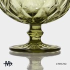 Креманка стеклянная Magistro «Круиз», 350 мл, d=12 см, цвет зелёный - фото 4557624
