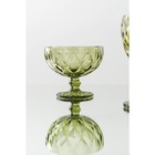 Креманка стеклянная Magistro «Круиз», 350 мл, d=12 см, цвет зелёный - фото 4557625