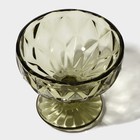 Креманка стеклянная Magistro «Круиз», 350 мл, d=12 см, цвет зелёный - фото 4557629