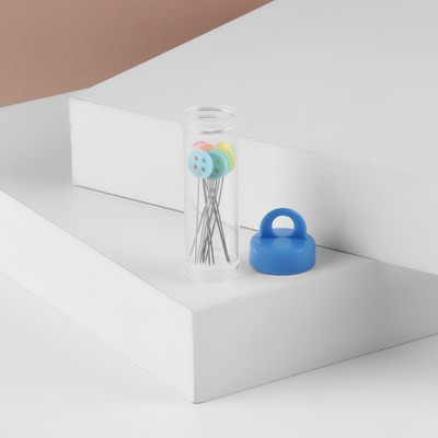 Игольница, 8×2.5×2.5 см, прозрачная, МИКС