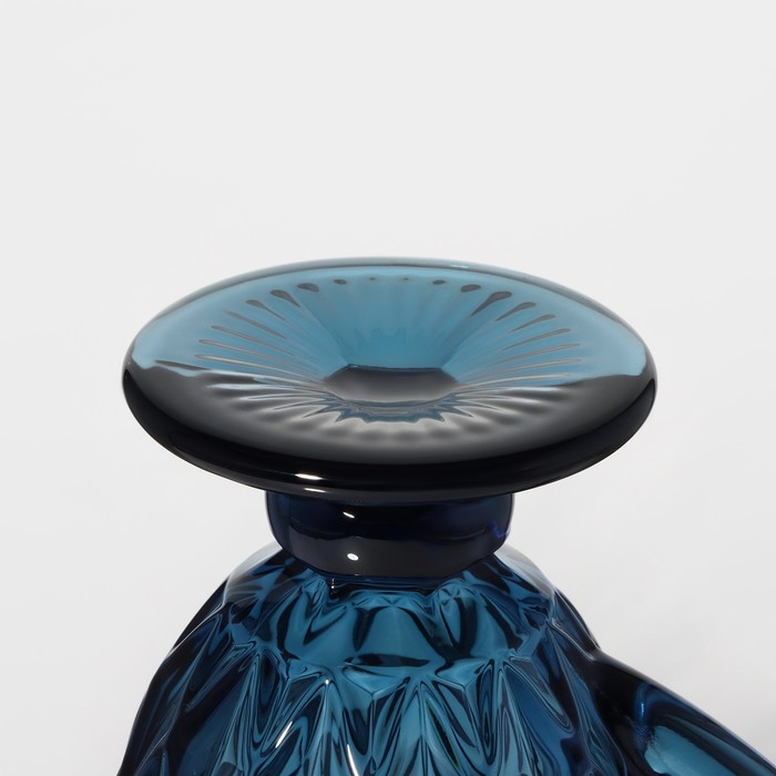 Кувшин стеклянный Magistro «Круиз», 1,1 л, цвет синий - фото 1893601434