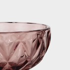 Креманка стеклянная Magistro «Круиз», 350 мл, d=12 см, цвет розовый - фото 4557664