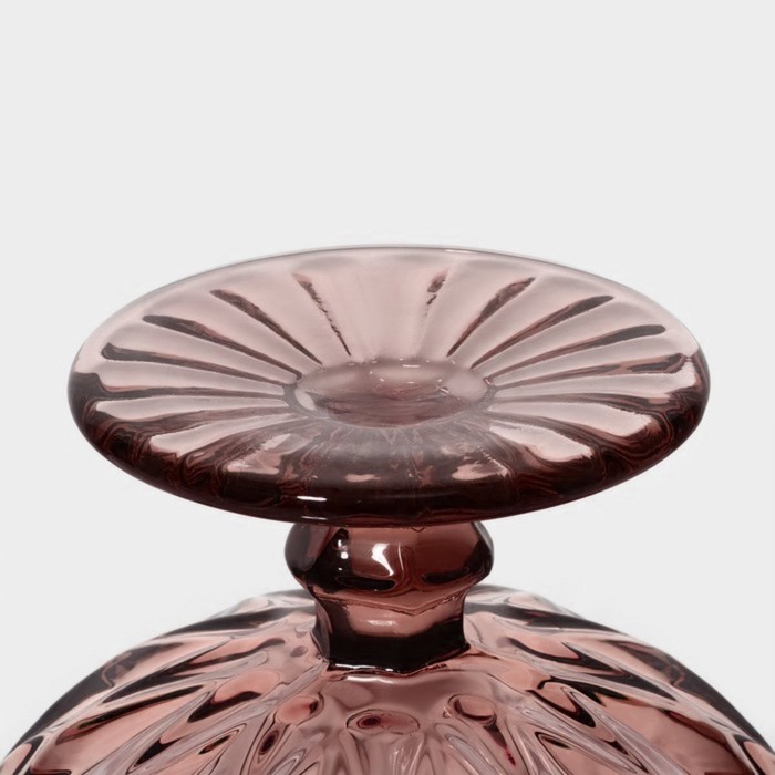 Креманка стеклянная Magistro «Круиз», 350 мл, d=12 см, цвет розовый - фото 1905367731