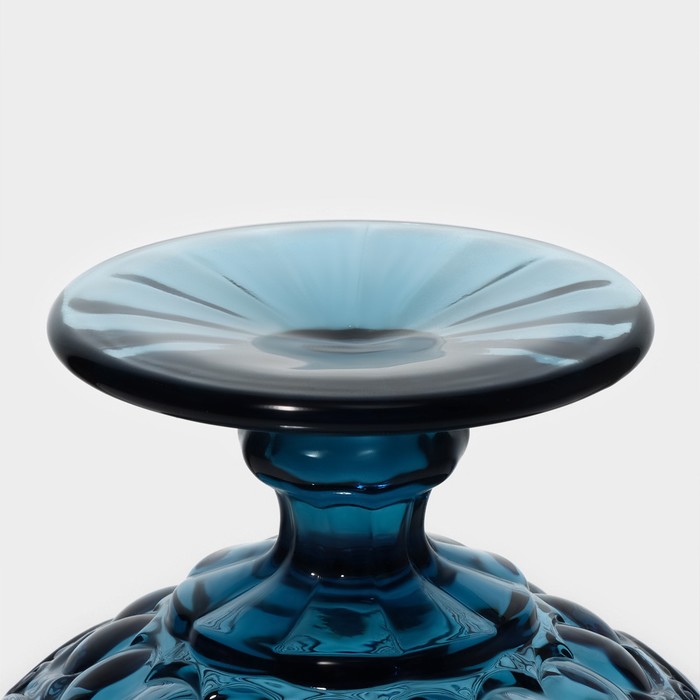 Креманка стеклянная Magistro «Ла-Манш», 350 мл, 12×10,5 см, цвет синий - фото 1905367752