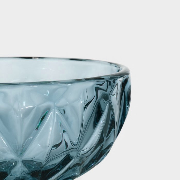 Креманка стеклянная Magistro «Круиз», 350 мл, d=12 см, цвет синий - фото 1905367760