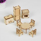 Набор деревянной мебели для кукол «Кухня», 10 предметов - фото 8472855