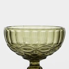 Креманка стеклянная Magistro «Ла-Манш», 350 мл, 12×10,5 см, цвет зелёный - Фото 3