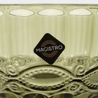 Креманка стеклянная Magistro «Ла-Манш», 350 мл, 12×10,5 см, цвет зелёный - Фото 7