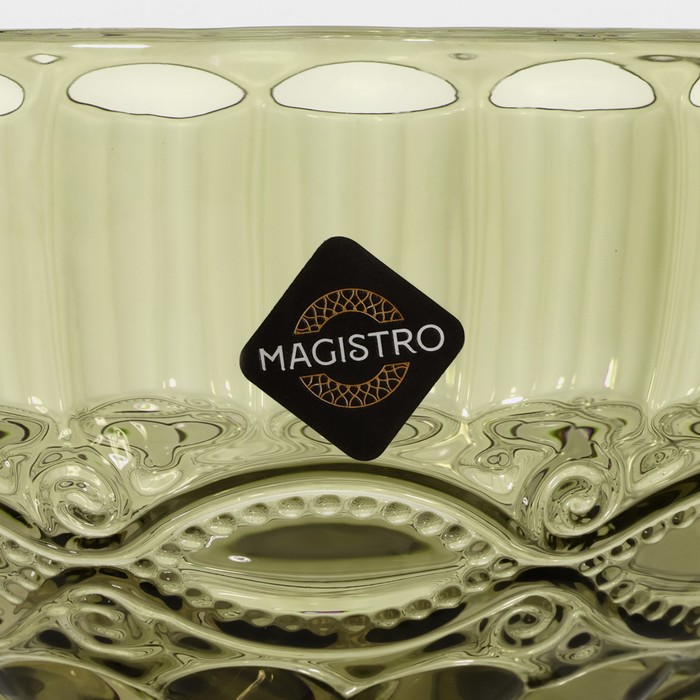 Креманка стеклянная Magistro «Ла-Манш», 350 мл, 12×10,5 см, цвет зелёный - фото 1883260077
