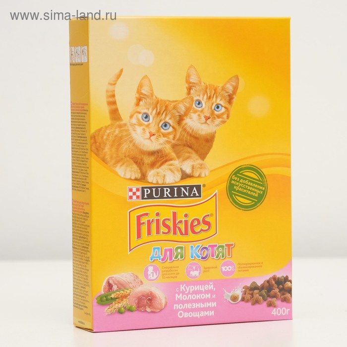 Сухой корм FRISKIES JUNIOR для котят, курица/овощи/молоко, 400 г - Фото 1