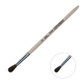 Кисть для рисования, Пони круглая № 5 (диаметр обоймы 5 мм; длина волоса 20 мм), деревянная ручка, Calligrata