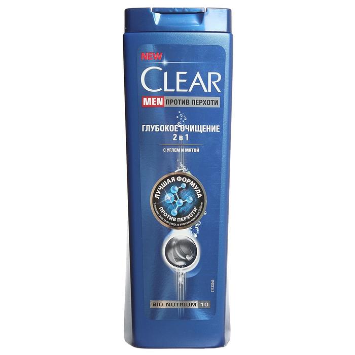 Шампунь для волос Clear men 2 в 1 «Глубокое очищение», против перхоти, 400 мл 14228